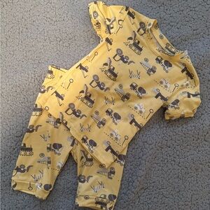 Freestyle Yellow Construction Pajama Set